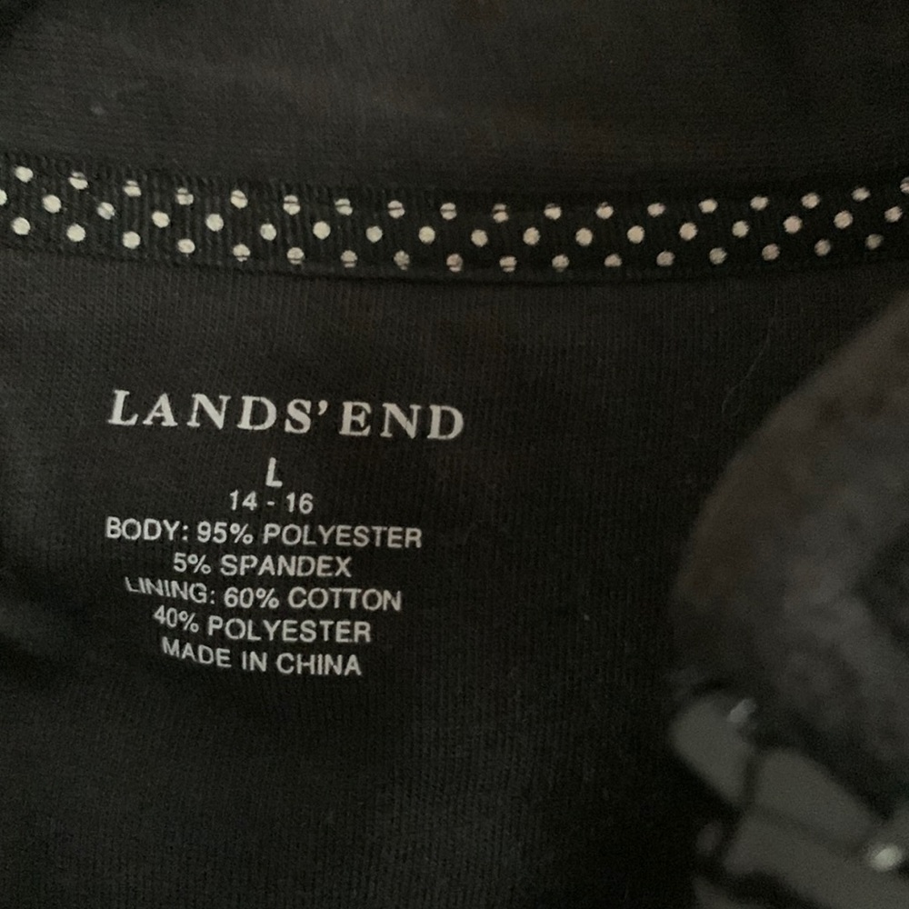Lands end black vest